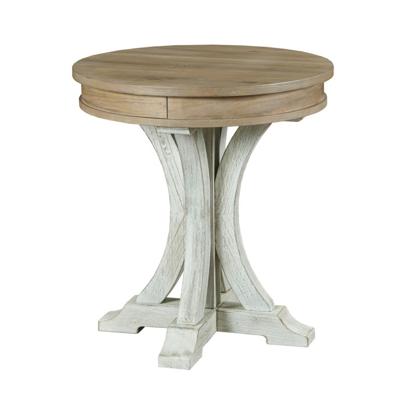 Coastal Farmhouse Rayne Pedestal End Table & Reviews Wayfair.ca